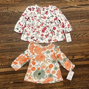 9 month old carters long sleeve blouses